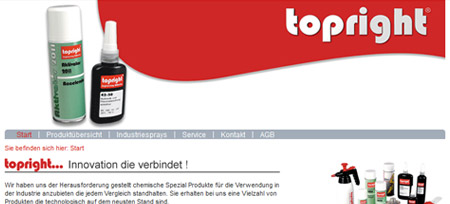 Screenshot der Webseite www.topright.de